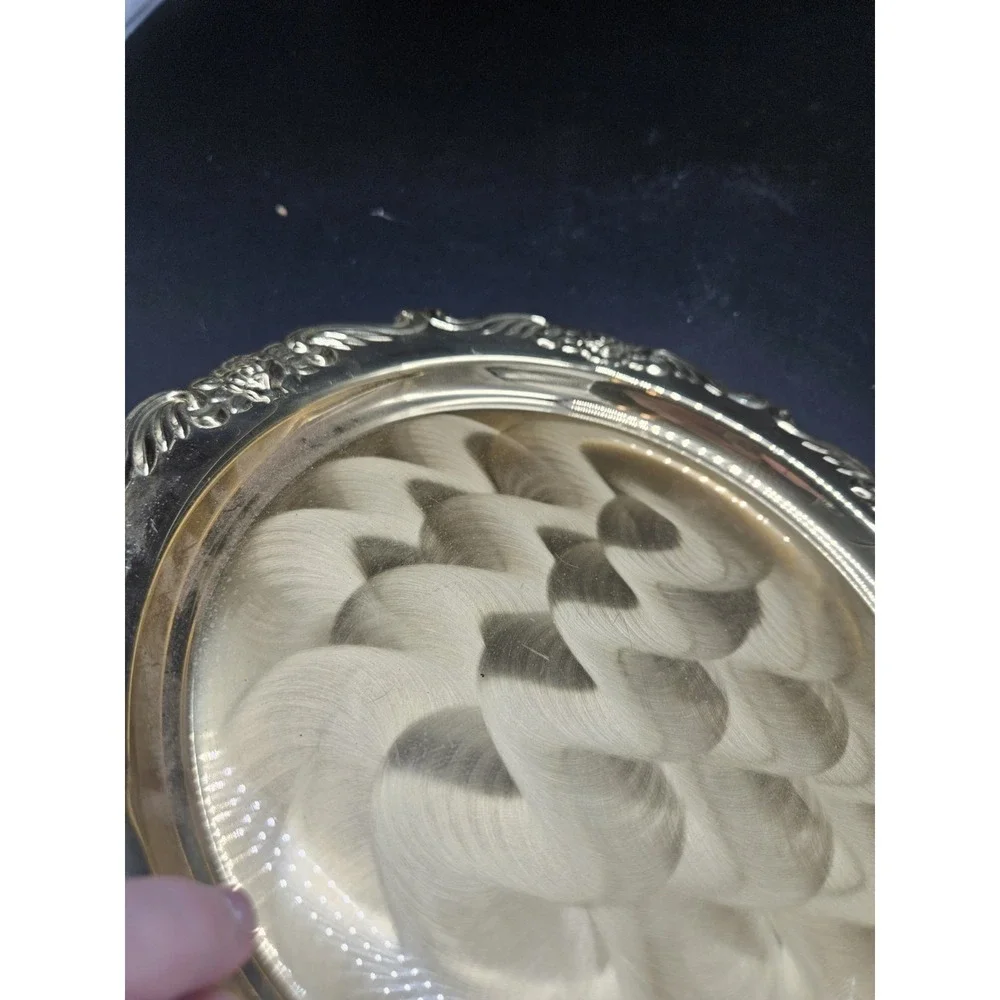 Vintage Modern Brass Solid Brass Hand‎ Polished Round Tray Tarnish Resistant